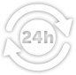 Quick response with 24 HOURS, 7 DAYS service